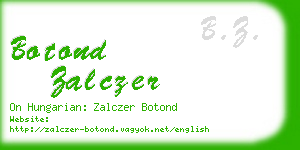botond zalczer business card